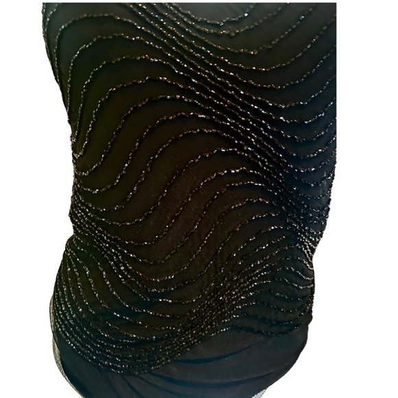 WT Vintage Ritmo DiPerla LaPerla Beaded Black Stretch Tulle Bustier/Bodysuit 34D - Picture 2 of 16